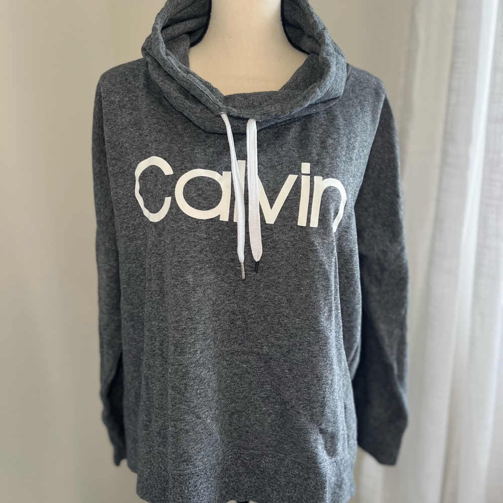 Calvin Klein Gray Cowl Neck Sweater